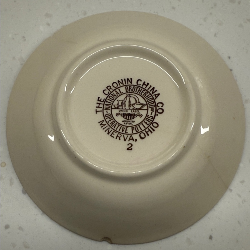 Cronin China Colonial Courting Couple Bowls w/ Gold Trim – 5" (Set of 2) [F] - Picture 5 of 9